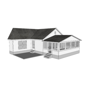 3D architectural house rendering